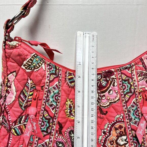 Vera Bradley Shoulder Bag Call Me Coral Retired Pink Hobo Paisley 10x13 Boho - Picture 6 of 6